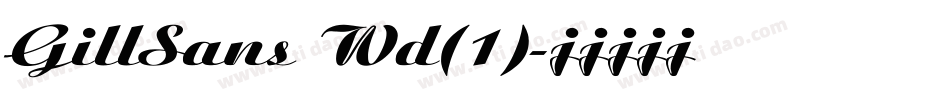 GillSans Wd(1)字体转换